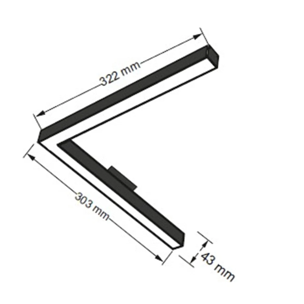 25mm magnatic L-shaped diffused blade 30w